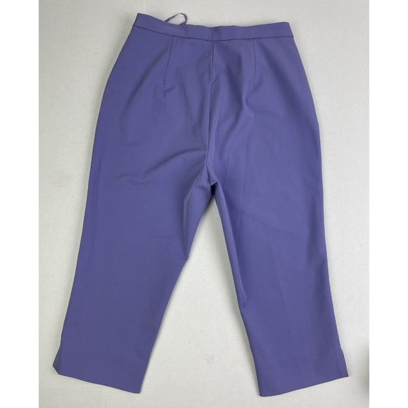 Ralph Ralph Lauren Cropped Straight Lavender Pants Nylon Comfort Women’s 8 EUC - Picture 3 of 8